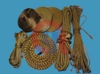 China Yellow Aramid Braided Rope , Fire Retardant Rope With 3mm - 4mm Diameter factory
