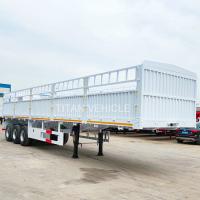 China 3 Axle Fence Semi Trailer Fence Cargo Trailer Livestock Animal Cattle Transport for Sale in Segenal factory