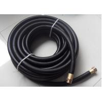 Quality Black Rubber Heavy Duty Contractor Commercial Grade Water Hose With Brass for sale
