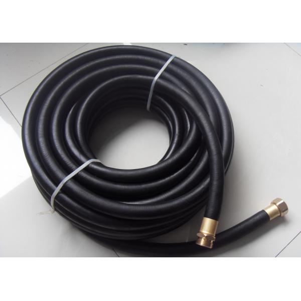 Quality Black Rubber Heavy Duty Contractor Commercial Grade Water Hose With Brass Fittings for sale