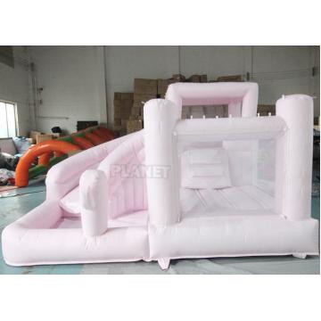 Quality Jumping Castle Slide Inflatable Pastel Pink Inflatable Bouncer White Bounce for sale