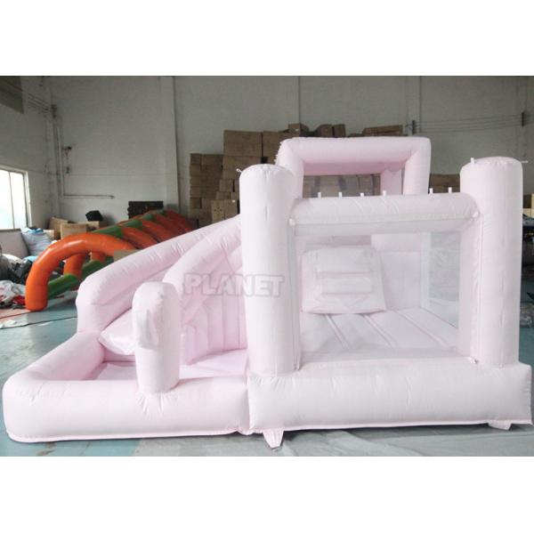 Quality Jumping Castle Slide Inflatable Pastel Pink Inflatable Bouncer White Bounce Jumping House for sale