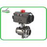 China Tri Clamp Sanitary Ball Valves With Aluminum Pneumatic Actuator , Non Retention factory