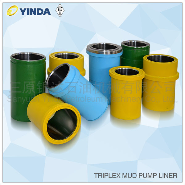 Quality Triplex Mud Pump Parts Bimetal Liner Chromium 26-28% HRC Than 60 Stable for sale
