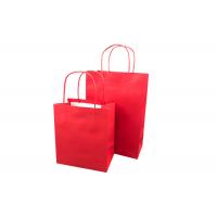 Quality Red Eco Paper Packaging , Biodegradable Shopping Bags Customized Size for sale