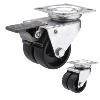 Quality Nylon Pedal 2 Inch Swivel Caster Wheels , 154lbs Capacity Dual Wheel Stem for sale