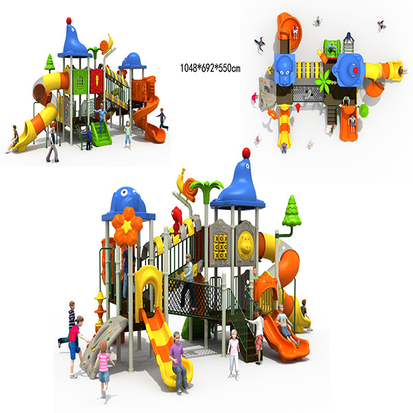 Quality Residential Kids Playground Slide 1048cm Antistatic Anticrack for sale