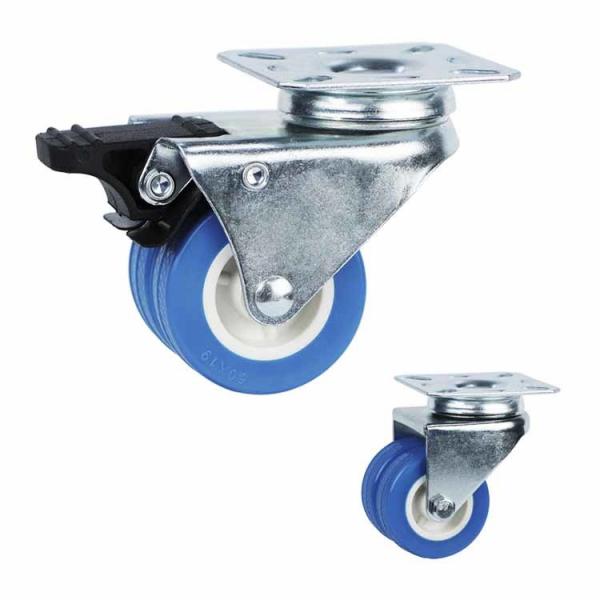 Quality PVC 198lbs Loading 50mm Light Duty Casters For Washing Machines for sale