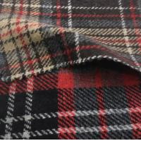 China 58 Inch Red Plaid Tweed Fabric 800gsm Wool Tweed Upholstery Fabric factory