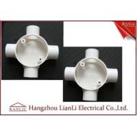 China Three Way Round PVC Electrical Conduit Junction Box BS4568 Custom Made for sale