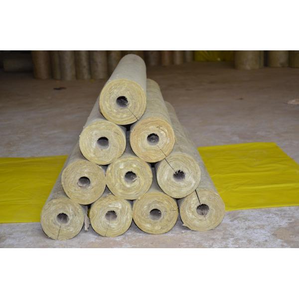 Quality Low Dust Rockwool Pipe Insulation , Mineral Wool Thermal Insulation Pipe for sale