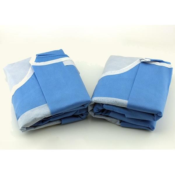 Quality Reinforced Disposable Hospital Gowns , Anti Static Disposable Examination Gowns for sale