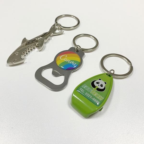 Quality Beer Bar Key Ring Aluminum Embossing Bottle Opener Personalised Keychain for sale