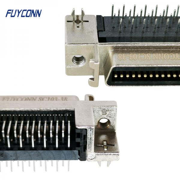 Quality SCSI 26Pin Connector Female Right Angle PCB Type With Board Lock Zinc Shell for sale