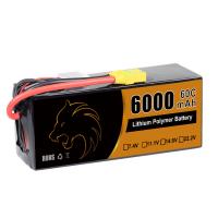 China KlesMan Solid State 6S2P 6000mAh 22.2V 60C Lithium Polymer Drone Batteries Pack for 7/10/13 inch FPV Drone factory