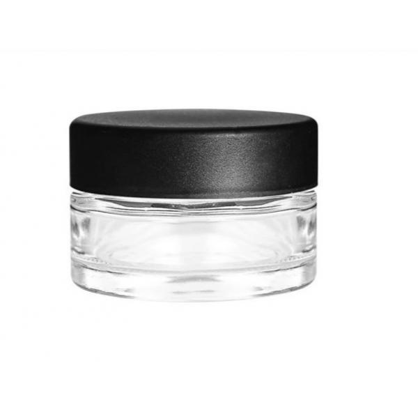 Quality Food 1 Oz Glass Jars With Lids Cr Clear 1oz -4oz Glass Containers With Black for sale