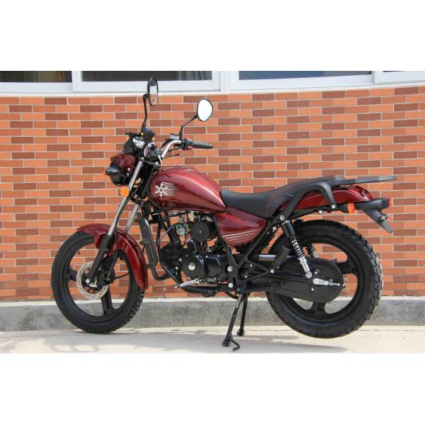 Quality Horizontal Cruiser Chopper Motorcycle 4 Stroke Roud Light Full Chain Cover 110cc for sale