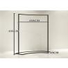 China Simple Exquisite Metal Display Racks And Stands Black For High End Clothing Shop factory