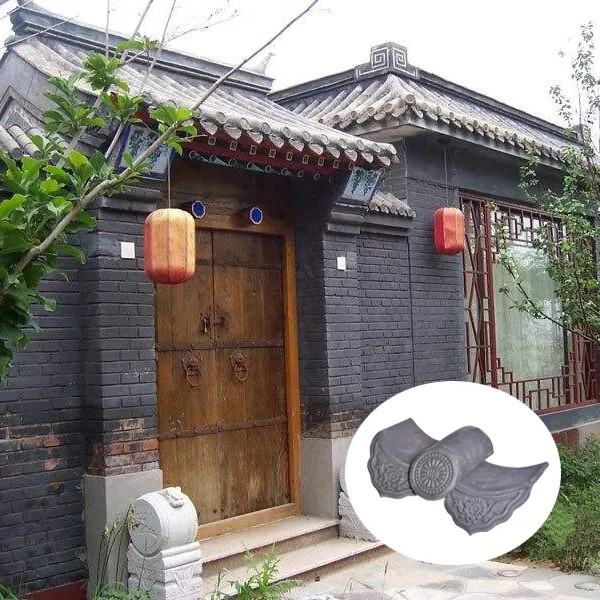 China Fireproof Grey Color Chinese Clay Roof Tiles For China Pagoda Garden Building factory