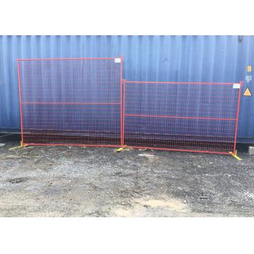 Quality 1.8m Height Yellow Powder Coated Canada Temporary Wire Mesh Fence for sale