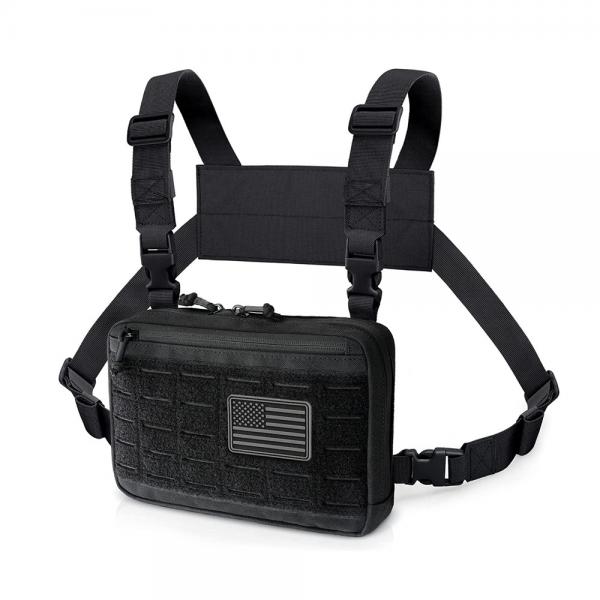 Quality 1000D Nylon Military Tactical Bag Chest Rig Bag With Laser Cut Molle Design for sale