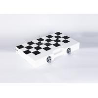 China Black Gray Triangle Color Dual-purpose Chess Box White Acrylic Lucite Backgammon Sets for sale