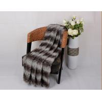 China Soft Polyester Fake Fur Blanket 2 Ply For Couch / Chair Throws High Warmth Retention factory