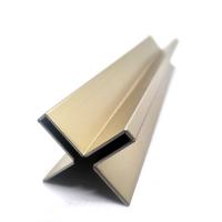 China PVD X Shape Stainless Steel Tile Channel Trim Rose Gold Black Silver Brushed Hairline 1.0 0.8mm  For Decor factory
