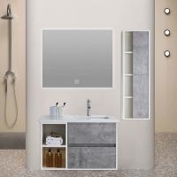 Quality Wall Mounted Bathroom Vanity Cabinet With Sink Baking Varnish for sale