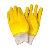China Protect Your Hands in Style with LX4001 CE Yellow Latex Fully Coated Knit Wrist Gloves factory