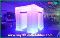 China Event Booth Displays 2 Opening Door Cube Light Inflatable Photo Booth With Top Led factory