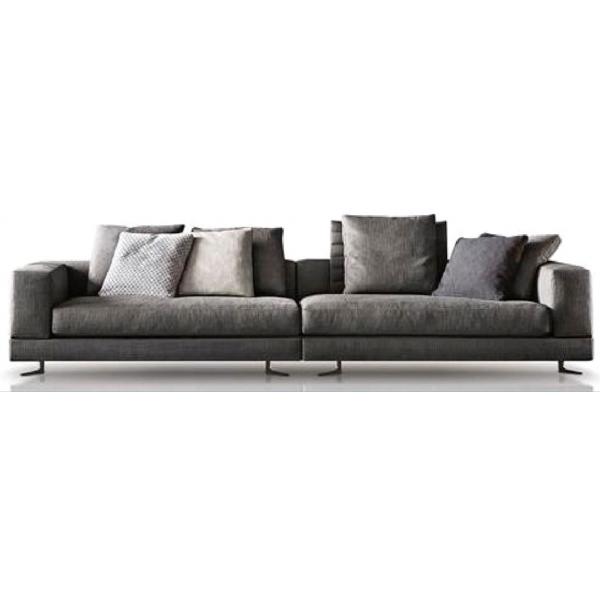 Quality Long Grey Sectional Sofa Hotel Lobby Furniture Durability And Longevity for sale