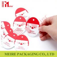 China Oval Christmas Santa Claus Paper Cards cheap Price Label Tags for cake decoration factory