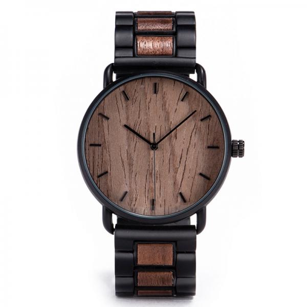 Quality Wooden Band Quartz Battery Wristwatches Harlex Mirror Material 113g for sale