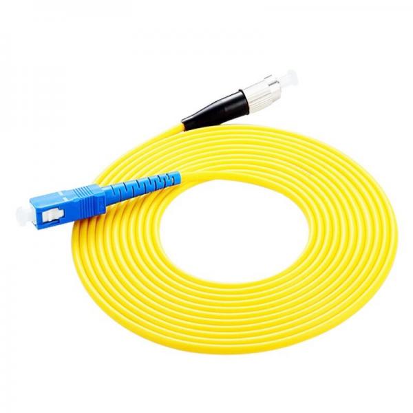 Quality FC UPC To SC UPC Simplex 3.0mm PVC Single Mode Fiber Patch Cable , Jumper Fiber for sale