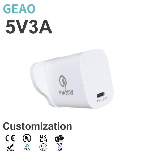 Quality 5V 3A GaN Fast Charger PD 20W GaN Usb C Charger With Fireproof PC Material for sale
