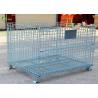 China Galvanized Wire Pallet Warehouse Stacking Turnover Box , Industry Storage Shelf factory
