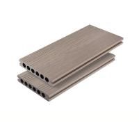 China Khaki Anti- Mildew WPC Decking Floor Wood Plastic Composite Floor Panel 138x23mm Outside Courtyard Decor factory