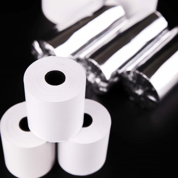 Quality Black Image 810mm 1035mm Jumbo Thermal Paper Label Rolls White Thermal Printing Paper for sale