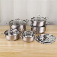 Quality Modern Desktop Stainless Steel Cookware Set 12pcs Food Soup Pot for sale
