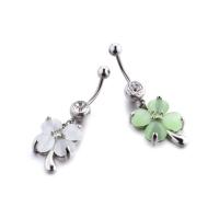 China Fashion stainless steel piercing jewelry flower dangle belly button ring for women factory
