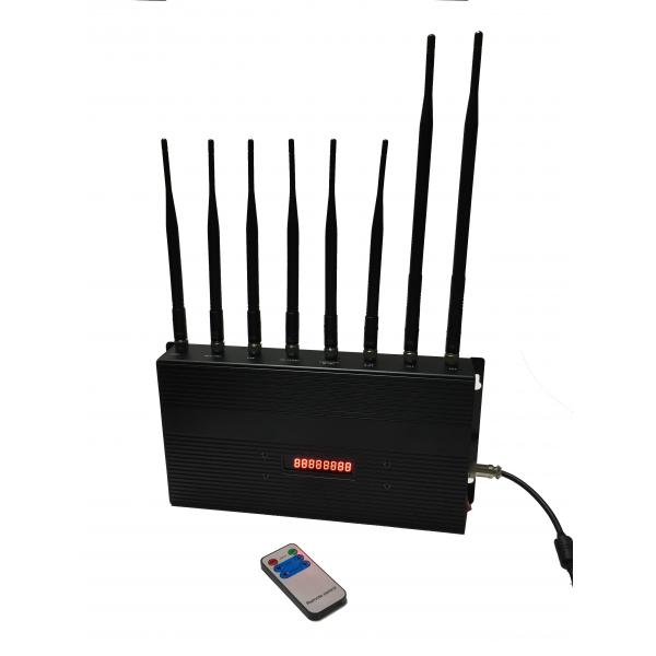 Quality Cell Phone Signal Remote Control Jammer EST-502C8 12W 8 Omni Directional Antennas for sale