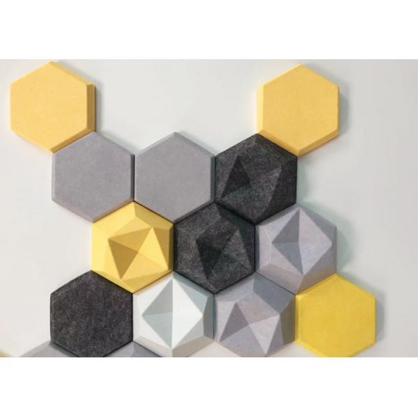 Quality Decorative Odorless Honeycomb Acoustic Felt Wall Tiles fade resistant for sale