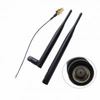 China 2.4GHz 5GHz Dual Band Tilt Rubber Duck WIFI Antenna 6DBi Pigtails With Ufl RP-SMA Connector factory