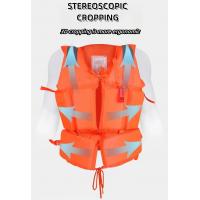 China EPE Foam Orange Swimming Life Jackets Commercial Water Park Life Vest for Adults and Kids factory