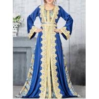 China Low Moq Clothing Manufacturer Lady Long Sleeve Maxi Dress Dubai Gown Print Dress Muslim Robe factory