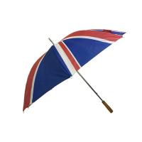 Quality UK Flag Printed Polyester Fabric Promotional Golf Umbrellas for sale