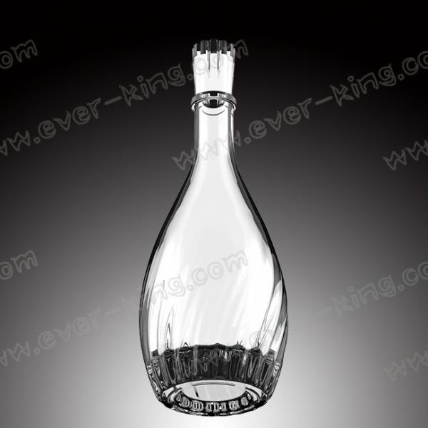 Quality Crystal White Flint Glass Bottle 750ML For Luxury Liquor for sale