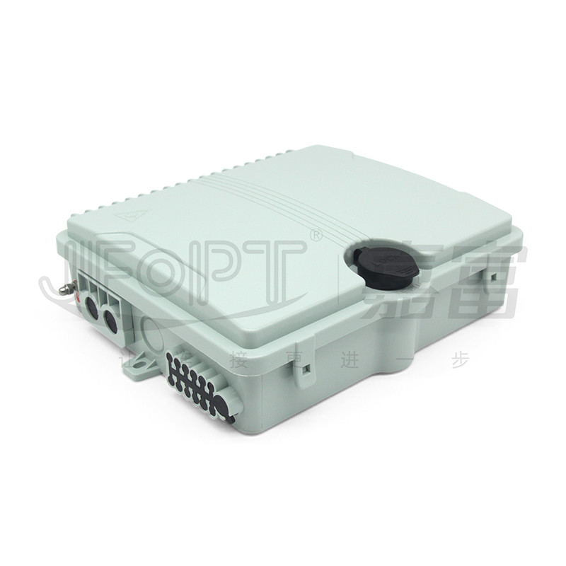China 12 Core Fiber Distribution Box 2 In 12 Out IP66 ABS PC Double Sided Tray Splitter Distribution Box factory