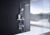 China Adjustable Slide Bar Rain Shower Set ROVATE Exposed Pipe Shower Systems factory